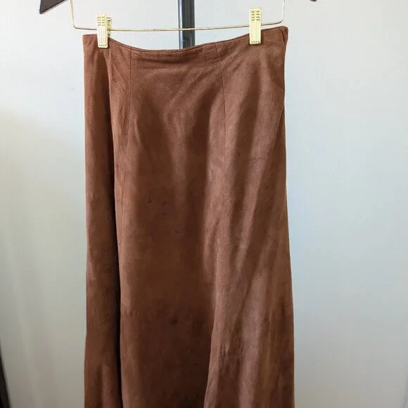 Suede Vintage Burberry Skirt - Picture 1 of 8